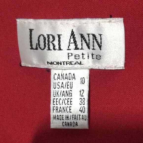 Lori Ann Petite Red Crop Top Jewel Straps Size 9/10 - Picture 5 of 13